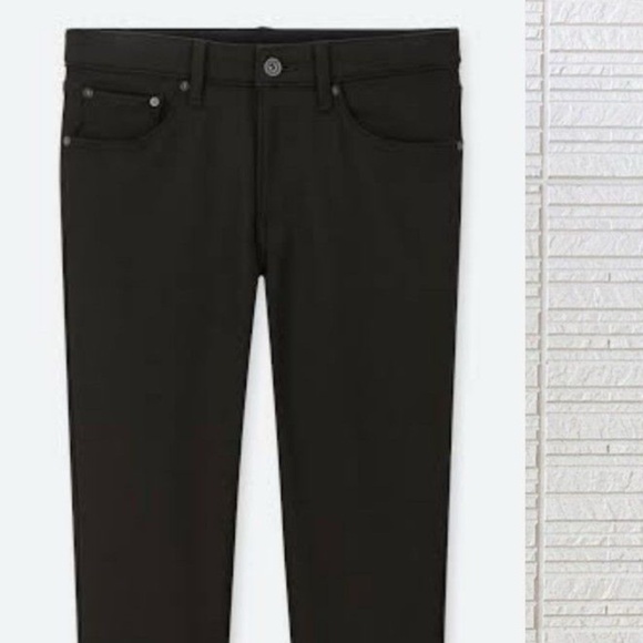 Uniqlo EZY Jeans – Black, Tapered Fit, Drawstring Waist (Men’s XL) - Picture 1 of 4